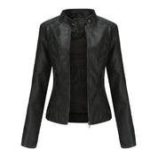 Slim fit bikerjack voor dames – Elegant kunstleer met moderne pasvorm