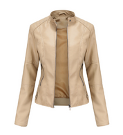 Slim fit bikerjack voor dames – Elegant kunstleer met moderne pasvorm