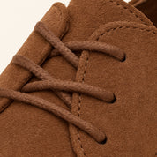 Bastian Renoire | Brown Suede Lace-Up Oxford Shoes for Men