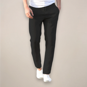 Luca Bellini | White Linen Drawstring Trousers for Men