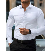 Bastian Fontaine | Slim Fit Blue Business Shirt for Men