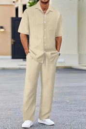 Dorian Ashworth | Black Stripe Relaxed Co-Ord Set for Men