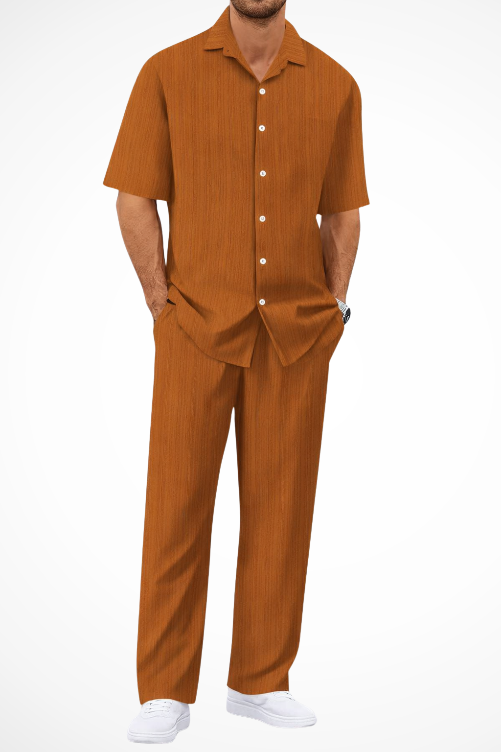 Dorian Ashworth | Black Stripe Relaxed Co-Ord Set for Men
