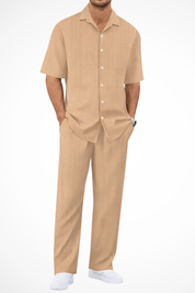 Dorian Ashworth | Black Stripe Relaxed Co-Ord Set for Men