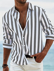 Callum Ashford | Luxury Striped Linen Shirt for Men