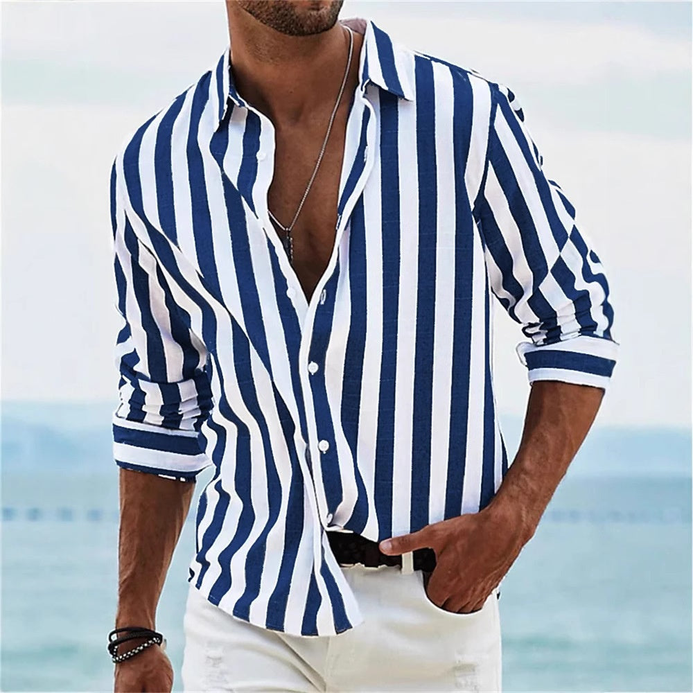 Callum Ashford | Luxury Striped Linen Shirt for Men