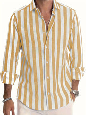 Callum Ashford | Luxury Striped Linen Shirt for Men