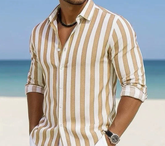Callum Ashford | Luxury Striped Linen Shirt for Men