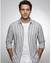 Callum Ashford | Luxury Striped Linen Shirt for Men