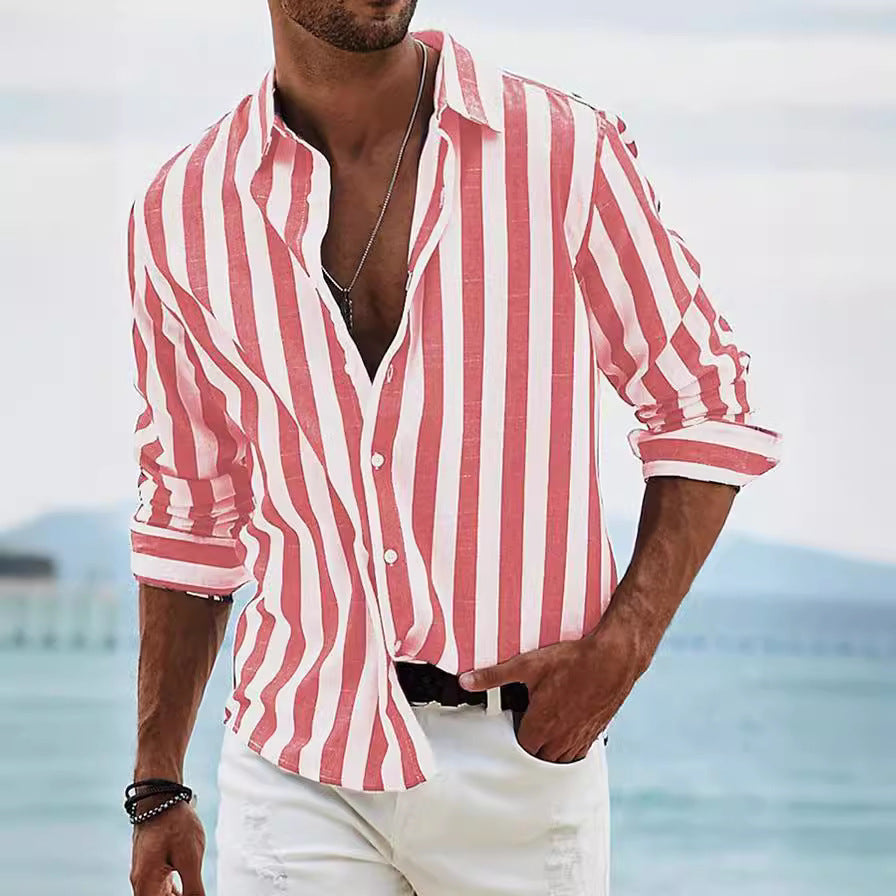 Callum Ashford | Luxury Striped Linen Shirt for Men