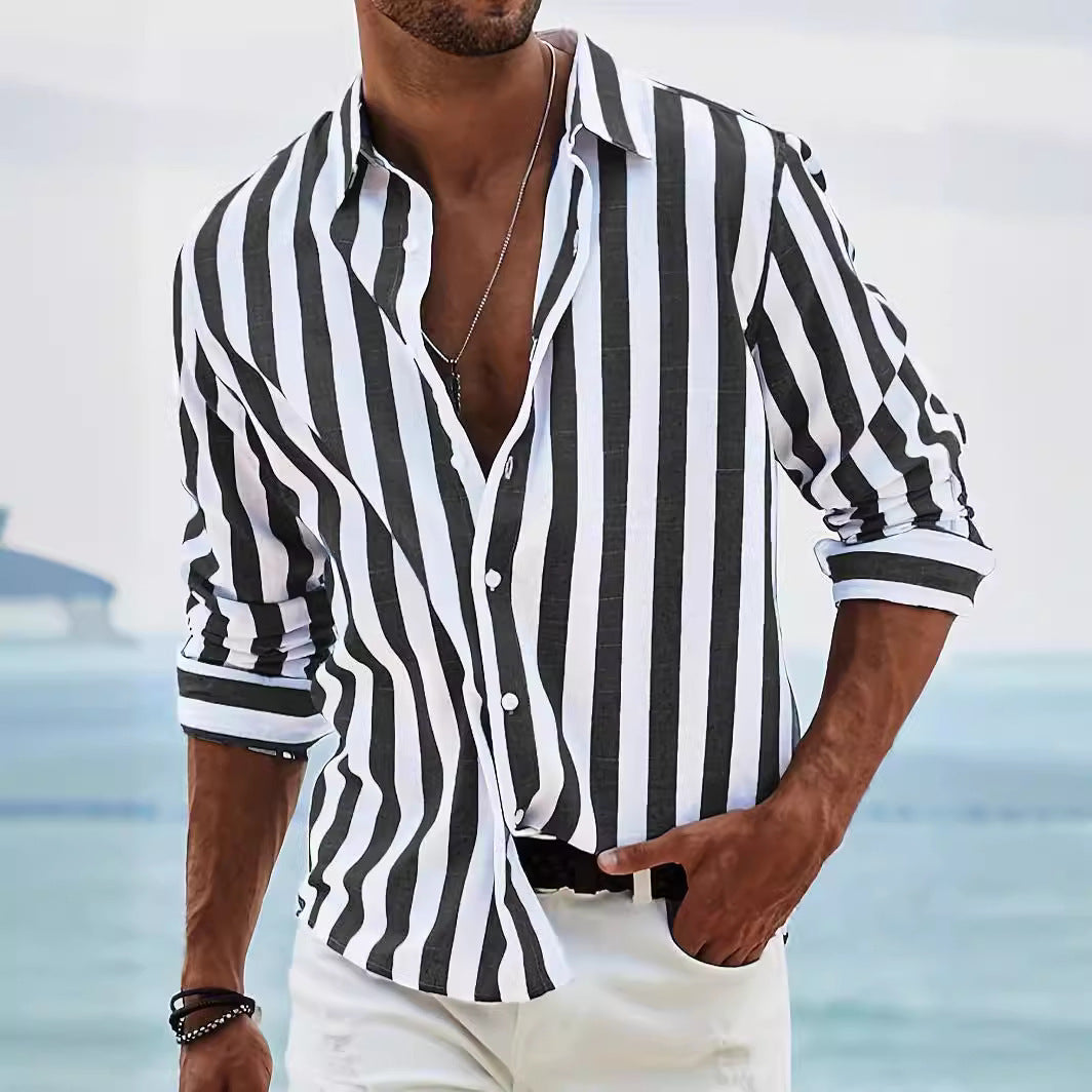 Callum Ashford | Luxury Striped Linen Shirt for Men