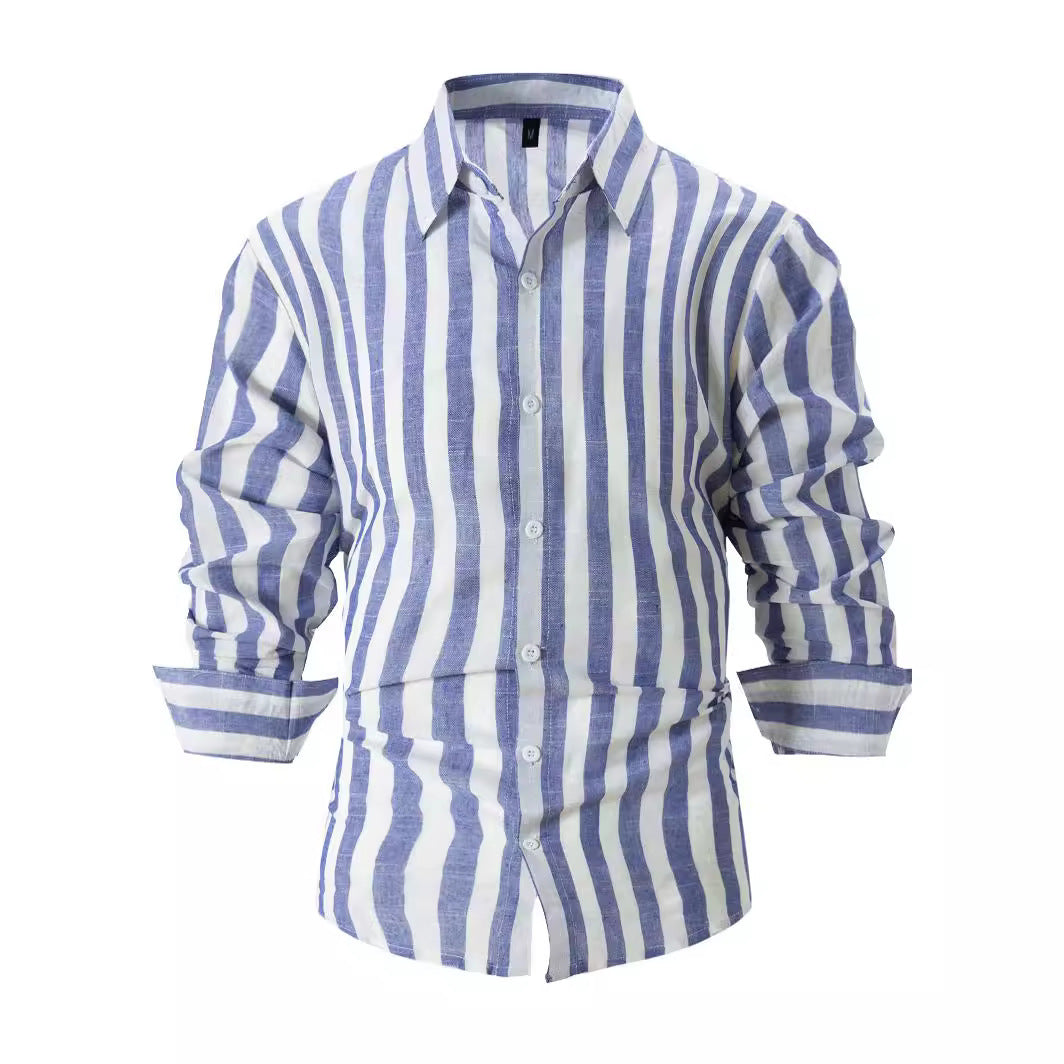 Callum Ashford | Luxury Striped Linen Shirt for Men