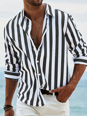 Callum Ashford | Luxury Striped Linen Shirt for Men