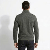 Armand Leclerc | Black Slim Fit Zip Jacket for Men