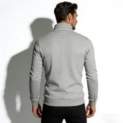 Armand Leclerc | Black Slim Fit Zip Jacket for Men