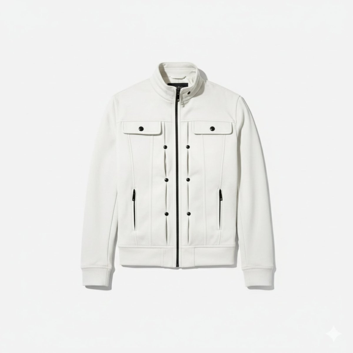Armand Leclerc | Black Slim Fit Zip Jacket for Men