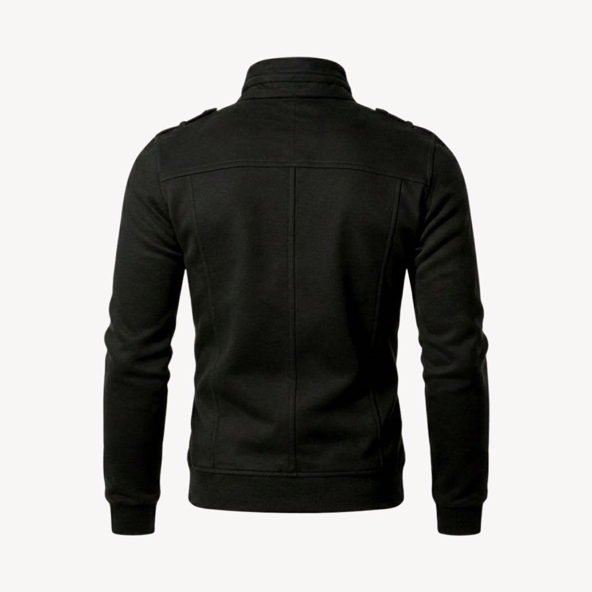 Armand Leclerc | Black Slim Fit Zip Jacket for Men