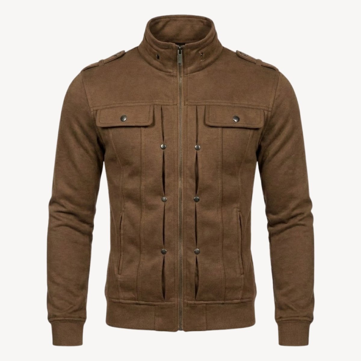 Armand Leclerc | Black Slim Fit Zip Jacket for Men