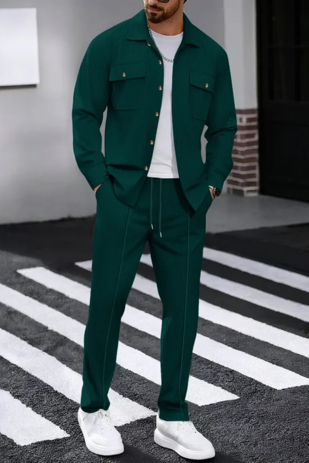 Luca Moretti | Refined Textured Co-Ord Set For Men
