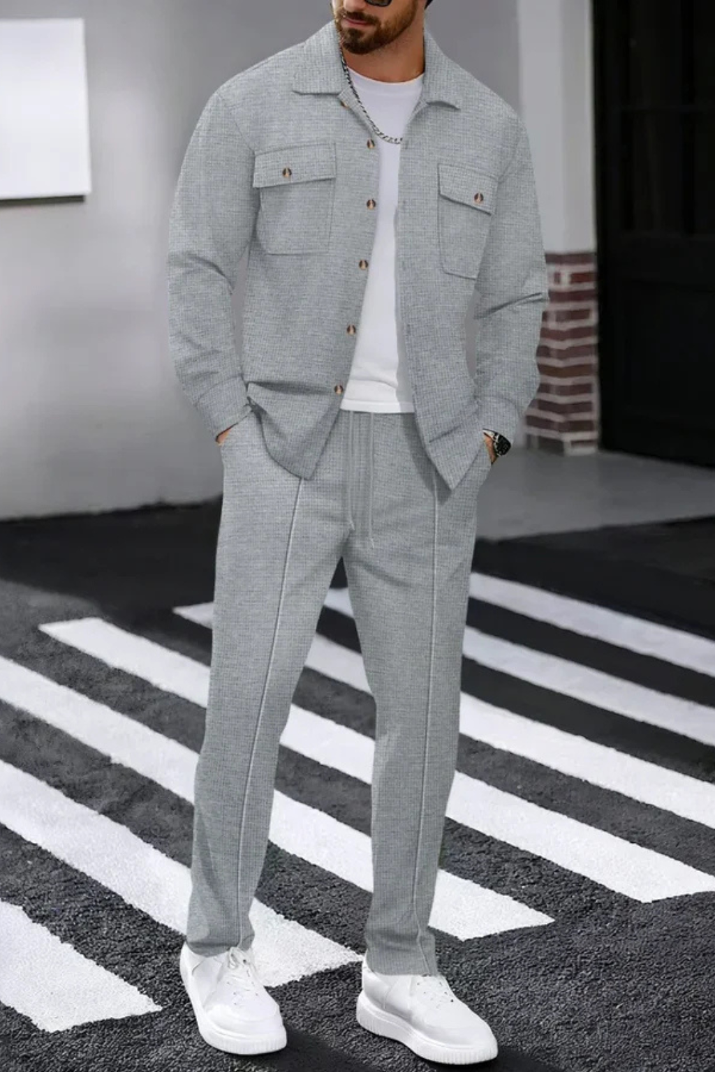 Luca Moretti | Refined Textured Co-Ord Set For Men