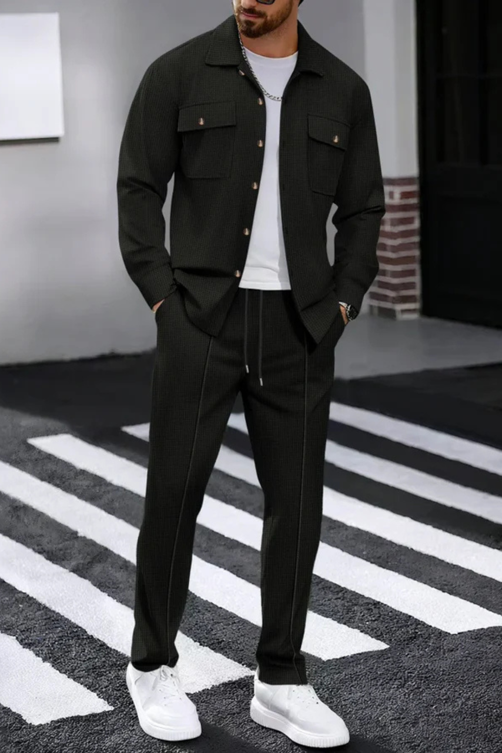 Luca Moretti | Refined Textured Co-Ord Set For Men