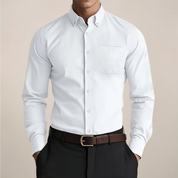 Edmund Blackstone | Tailored White Oxford Shirt for Men