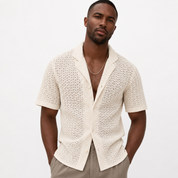 Luca Moretti | Textured Knit Summer Shirt For Men