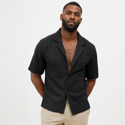 Luca Moretti | Textured Knit Summer Shirt For Men