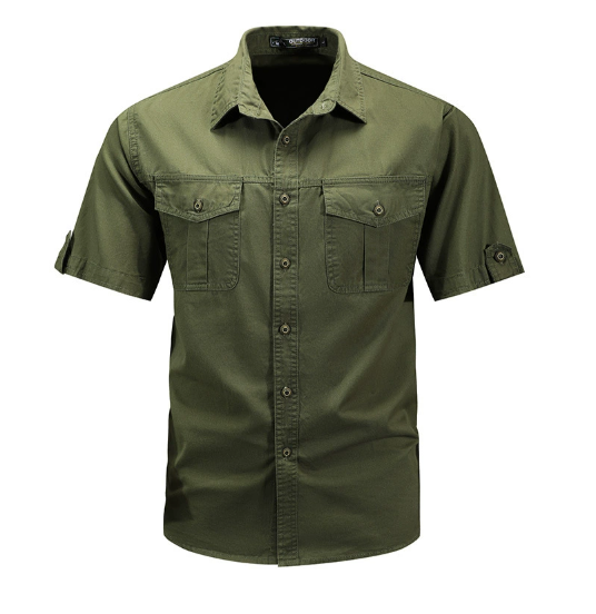 Enzo De Luca | Sahara Utility Short Sleeve Shirt Luxe