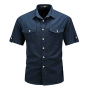 Enzo De Luca | Sahara Utility Short Sleeve Shirt Luxe