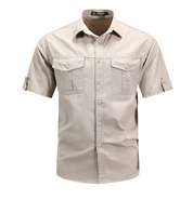 Enzo De Luca | Sahara Utility Short Sleeve Shirt Luxe