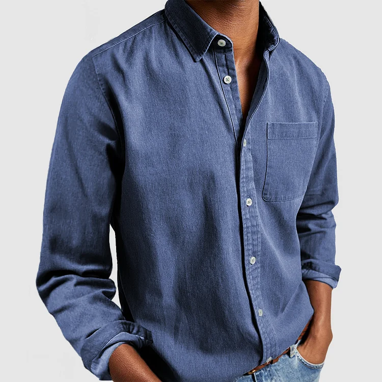 Noah Blake | Classic Linen Button-Up Shirt
