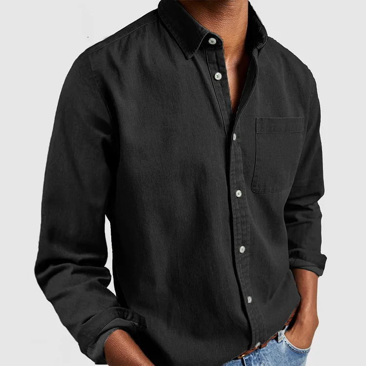 Noah Blake | Classic Linen Button-Up Shirt