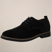 Reginald Ashbourne | Navy Blue Suede Derby Lace-Up Shoes for Men
