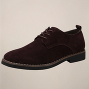 Reginald Ashbourne | Navy Blue Suede Derby Lace-Up Shoes for Men