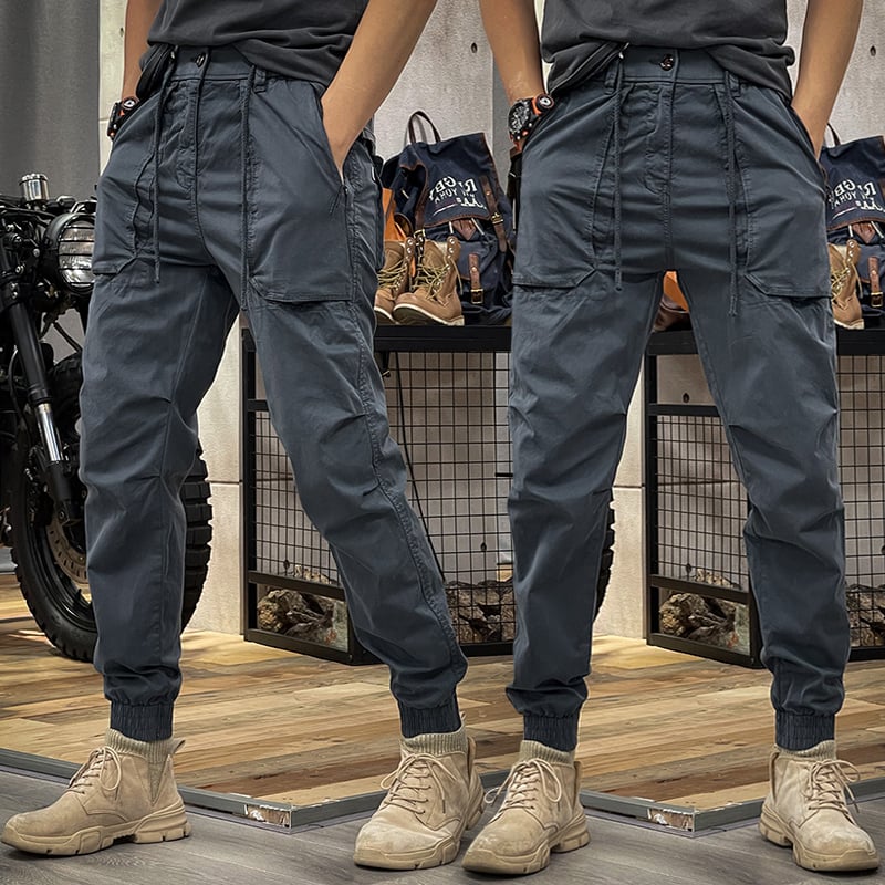 Aurelio Vanthorpe | Khaki Tactical Cargo Joggers for Men