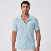 Giacomo Ferrante | Luxury Knit Polo Shirt for Men in Cream