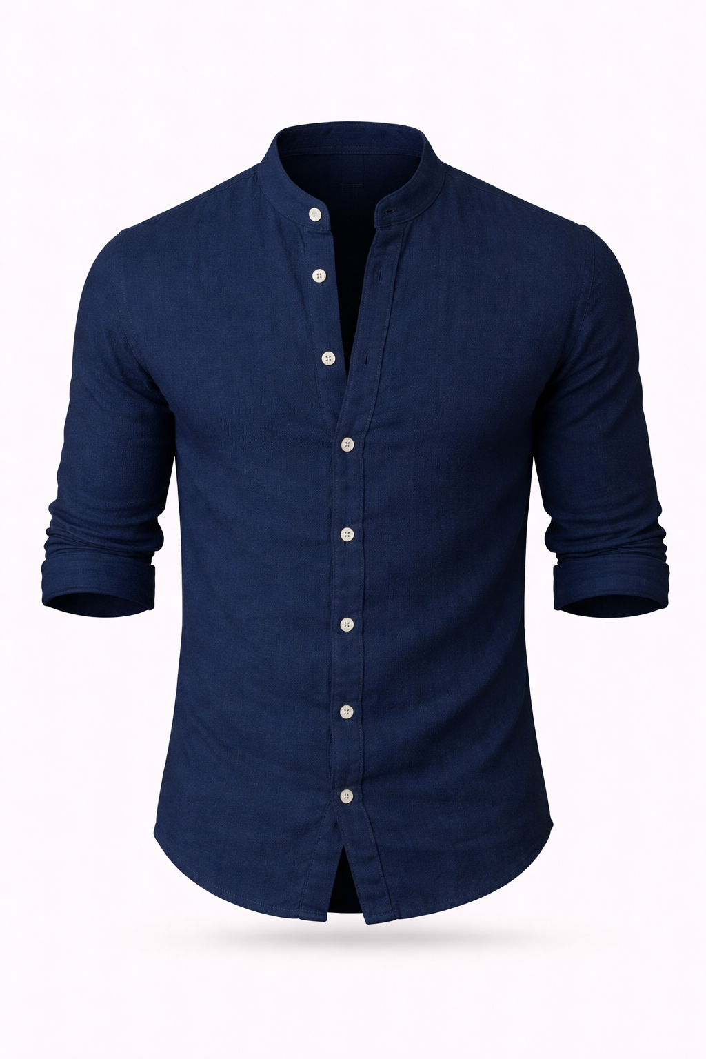 Florent Descartes | Premium Linen Mandarin Collar Shirt for Men