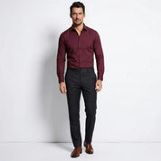 Raffaello Dunmore | Men's Slim Fit Burgundy Formal Shirt