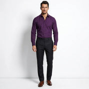 Raffaello Dunmore | Men's Slim Fit Burgundy Formal Shirt