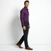Raffaello Dunmore | Men's Slim Fit Burgundy Formal Shirt