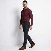 Raffaello Dunmore | Men's Slim Fit Burgundy Formal Shirt