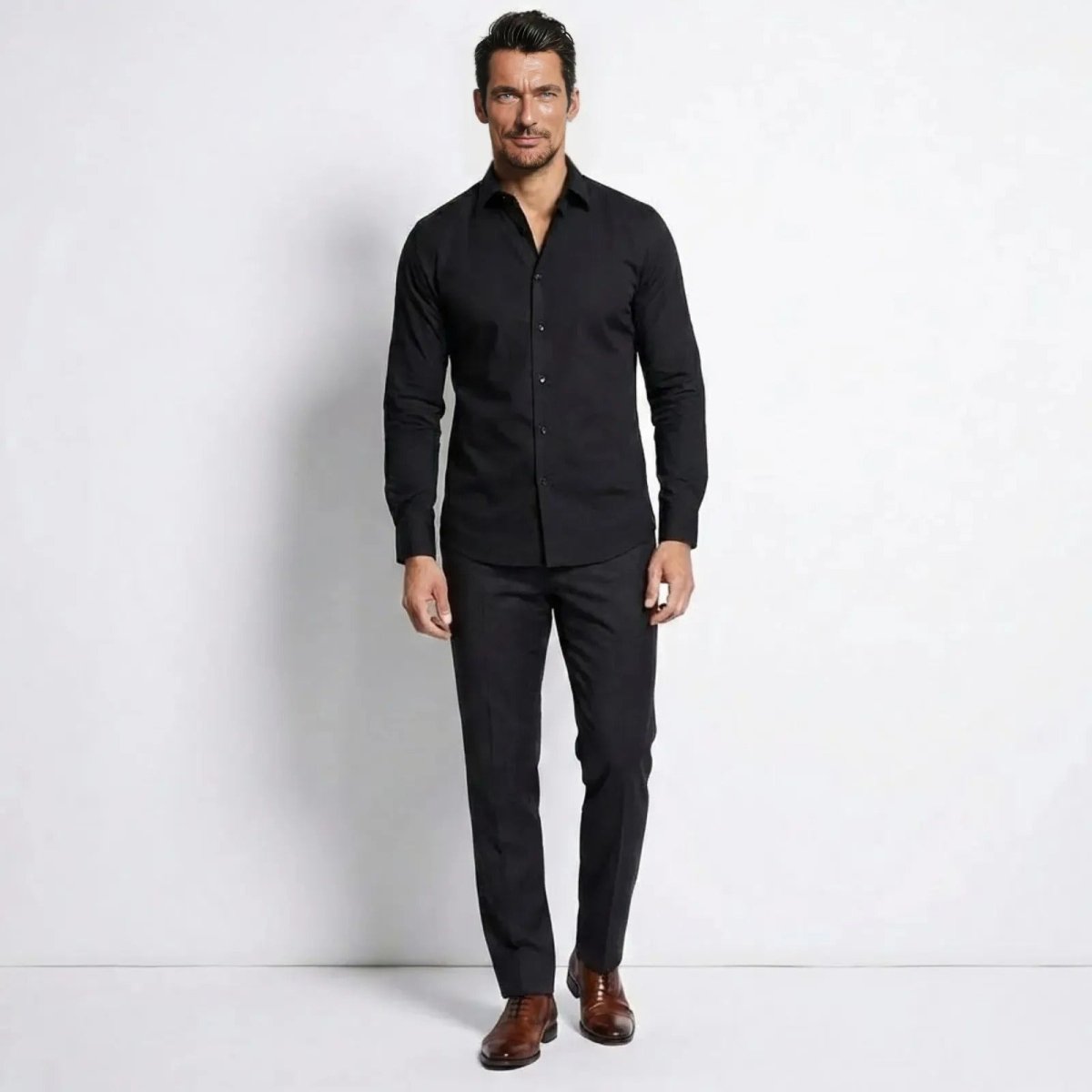Raffaello Dunmore | Men's Slim Fit Burgundy Formal Shirt