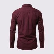 Raffaello Dunmore | Men's Slim Fit Burgundy Formal Shirt