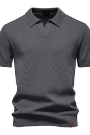 Matteo Ricci | Textured Knit Polo Shirt For Men