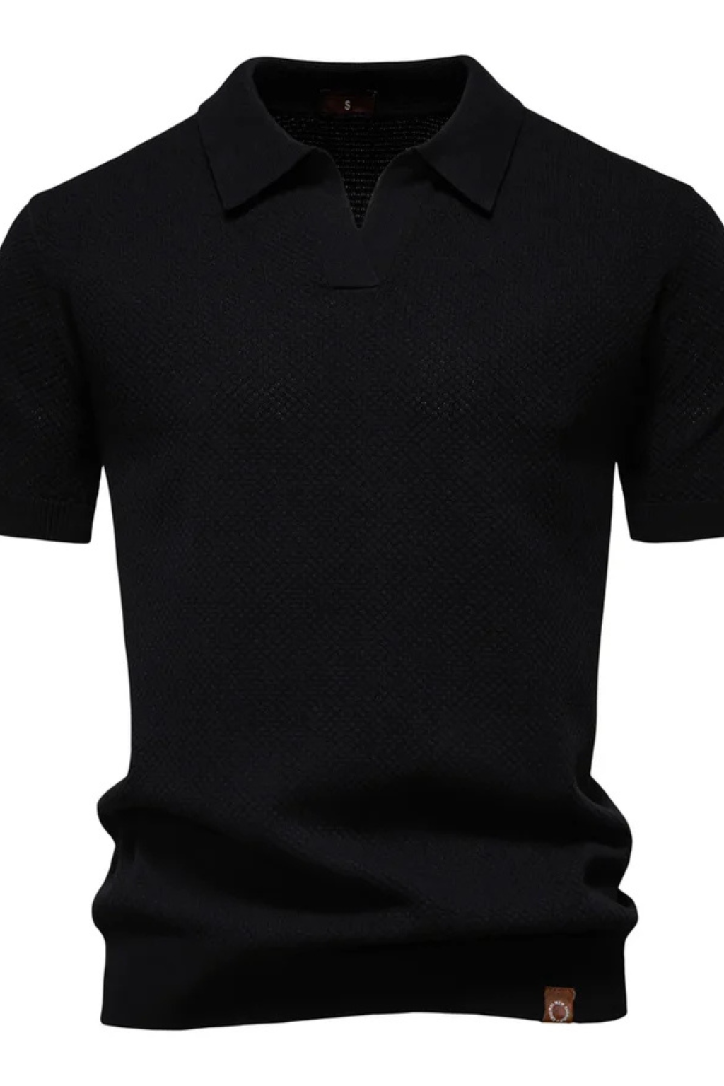 Matteo Ricci | Textured Knit Polo Shirt For Men