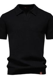 Matteo Ricci | Textured Knit Polo Shirt For Men