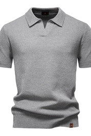 Matteo Ricci | Textured Knit Polo Shirt For Men