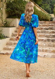 Amelia Kensington | Floral Chiffon Midi Dress For Women