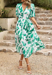 Amelia Kensington | Floral Chiffon Midi Dress For Women